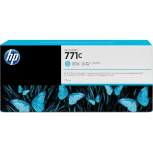 خرطوشة حبر اتش بي 771 – B6Y12A ازرق فاتح 775 مل
